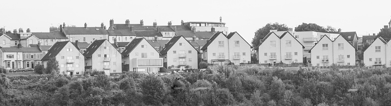 Tract Housing at Housing Development on Cardiff Bay in South Glamorgan, Wales