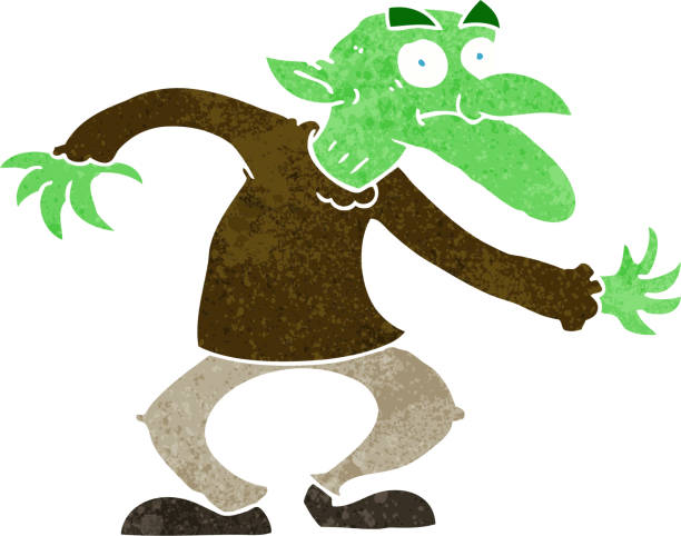 ilustrações, clipart, desenhos animados e ícones de de goblin dos - gremlin