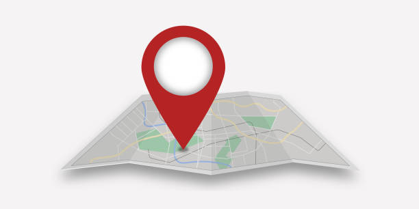 istock City map of the city with location. 1459118987