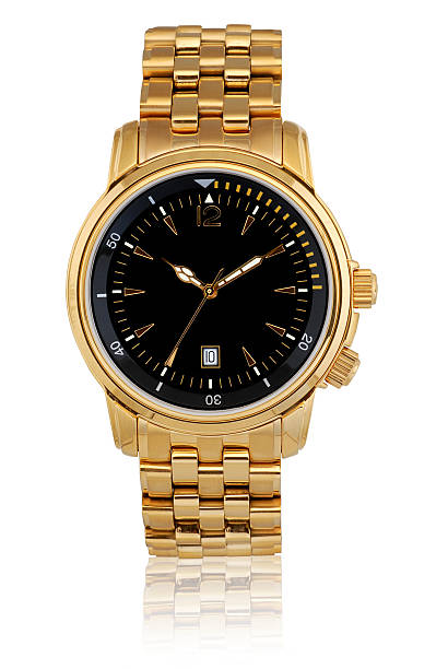 armbanduhr - gold watch stock-fotos und bilder