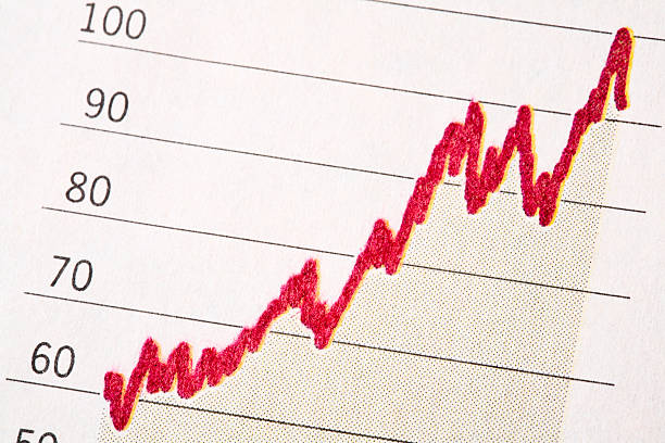 Rising Graph stock photo