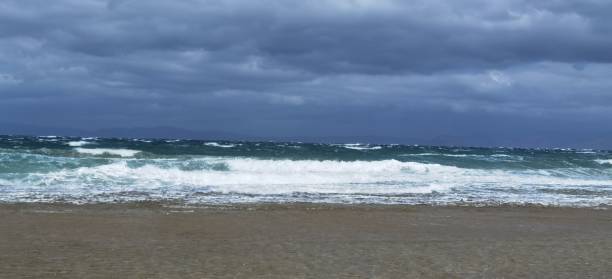 istock panoramic view of a beach in Greece at winter 1459125505