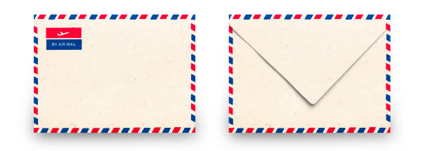 istock Airmail letter cropped on white background 1459128035