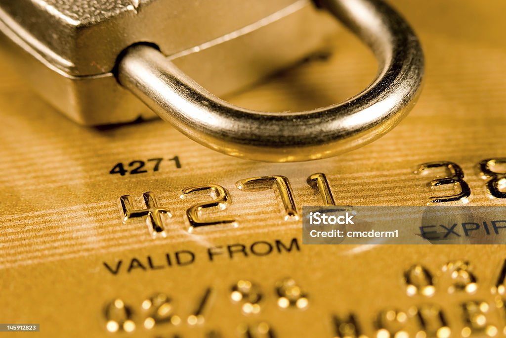 Kreditkarten-Schutz - Lizenzfrei Ausweisdokument Stock-Foto