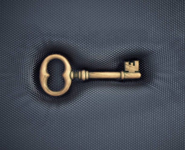 istock A golden old style key. 1459130451