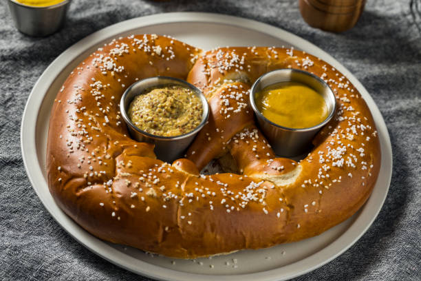 istock Homemade Huge Giant Soft German Pretzel 1459131876