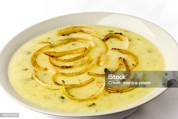 Cream Soup Of Onion Stock Photo - Download Image Now - Boiled, Circle, Decoration