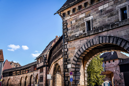 Nuremberg, Germany - 15th of August, 2022. Archway Close To Neutorturn In Nuremberg