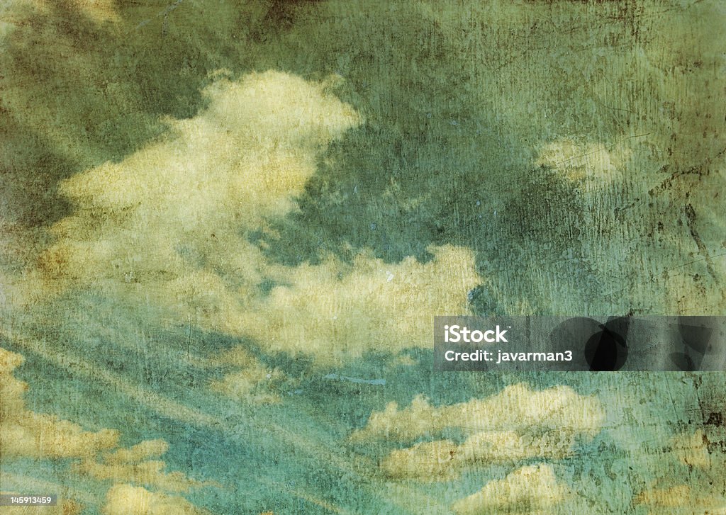 Retrò immagine di cielo nuvoloso - Foto stock royalty-free di Ambientazione tranquilla