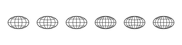 illustrations, cliparts, dessins animés et icônes de icône du globe. ensemble vectoriel mondial. panneau du globe terrestre. symbole de planète aplati. icônes de globe plat isolées noires sur fond blanc. - wide