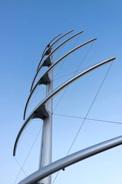 istock Masts like herringbone on a luxury Yacht. 1459137215