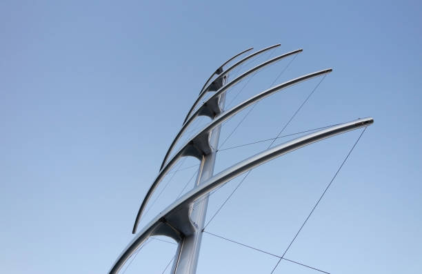 istock Masts like herringbone on a luxury Yacht. 1459140677