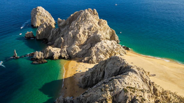 istock Drone Panorama Cabo San Lucas Marina on a Sunny Day with Pretty Clouds 1459140812