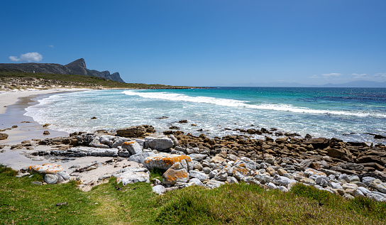 The beautiful and dramatic scenery of Cape Point Nature Reserve on the Cape Peninsula outside Cape Town, South Africa.