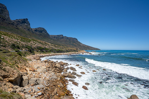 The beautiful and dramatic scenery of Chapman's Peak Drive on the Cape Peninsula outside Cape Town, South Africa.
