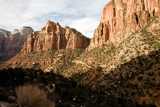 istock Red Rock Cliffs of East Zion Canyon 145914283