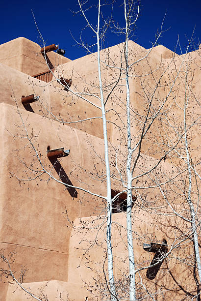 Abstract architectural detail in Santa Fe, New Mexico