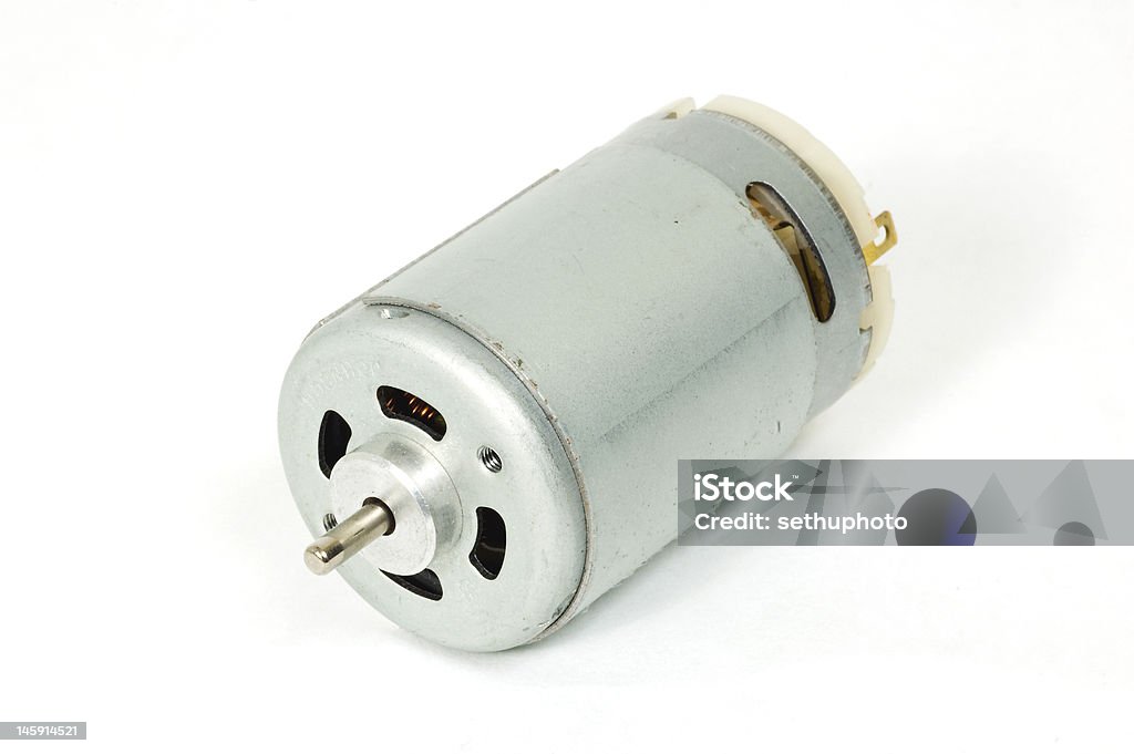 Motor DC en primer plano - Foto de stock de Blanco - Color libre de derechos