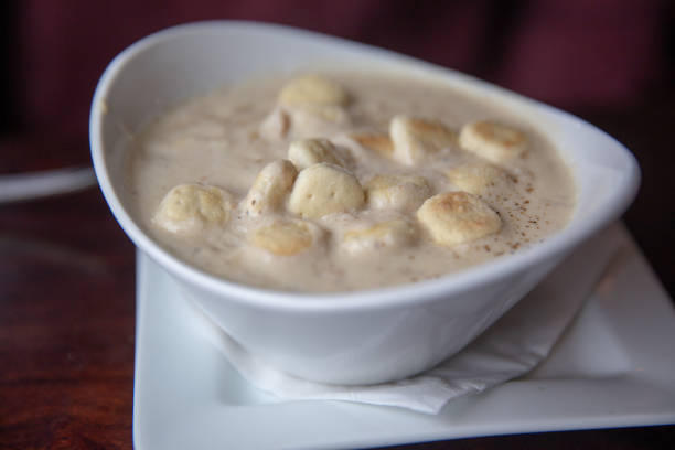 istock New England Clam Chowder in a bowl 1459145702