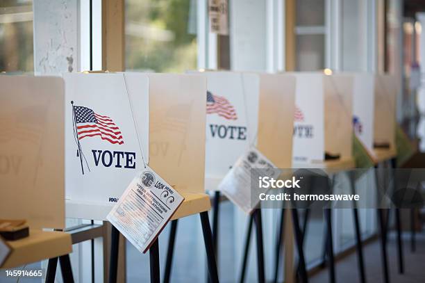 Voting Booths Stock Photo - Download Image Now - Voting, Voting Booth, USA