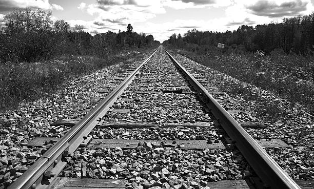 Railway track stock photo