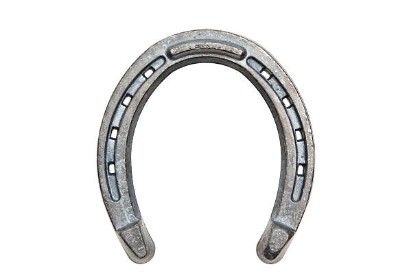 horseshoe closeup isolated stock photo