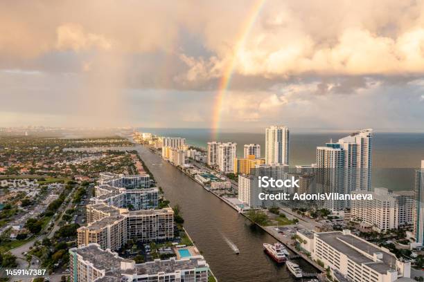 Hallandale And Miami Beach Florida Stock Photo - Download Image Now - Apartment, Miami, Miami Beach