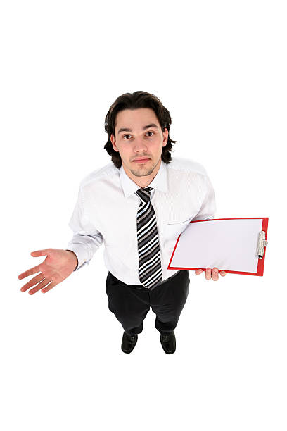 istock Businessman holding clipboard 145914813