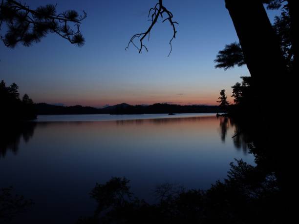 Sunset over St Regis Pond in the Adirondack Mountains