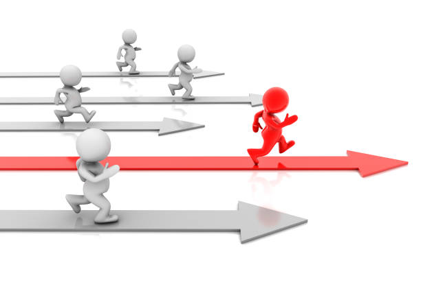 istock Leader of business group. Teamwork concept. Stand out from the crowd 1459152302