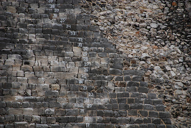 poucos passos da kukulkan, chichen itza - chichen itza mayan mexico steps - fotografias e filmes do acervo