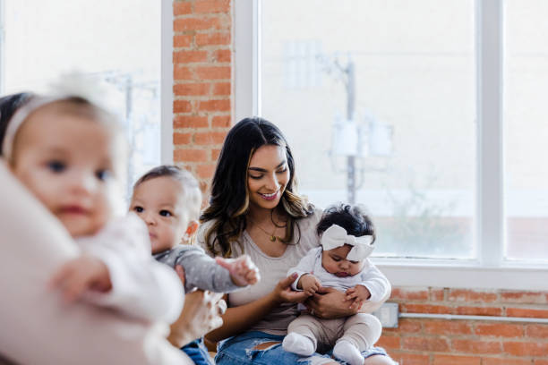 istock Moms and babies attend group therapy 1459157318