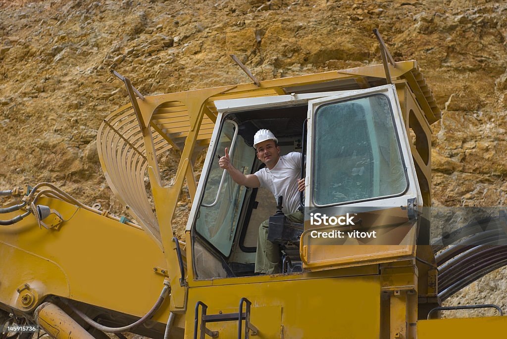 excavator Amarela - Foto de stock de Adulto royalty-free