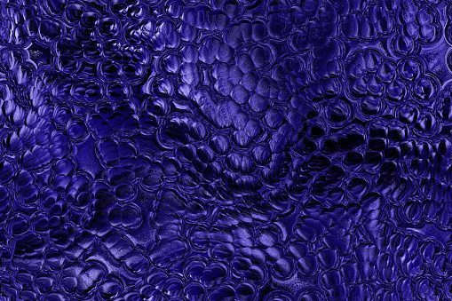 Leather Navy Blue Ultra Violet Snakeskin Crocodile Snake Dinosaur Dragon Reptile Abstract Skin Rough Wave Texture Shiny Full Frame Retro Style Bumpy Carbonated Background Molten Metal Frosted Glass Spooky Digitally Generated Image Pattern Seamless Design template for presentation, flyer, card, poster, brochure, banner