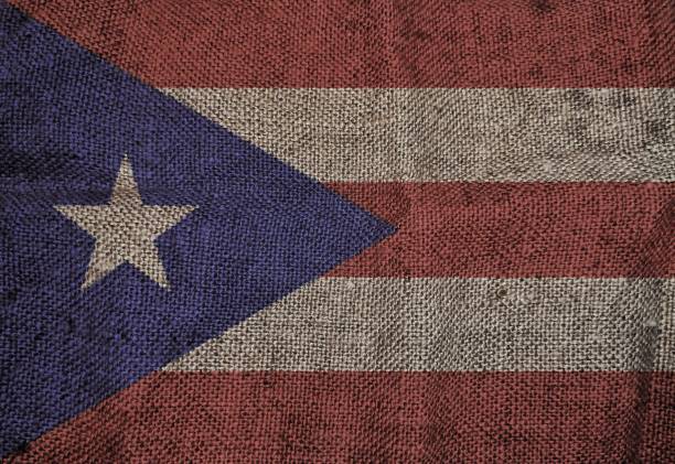 Silk flag of Puerto Rico