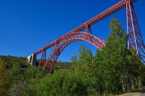 A view of the Garabit Bridge in Cantal (France)
