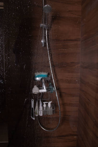 istock photo shower enclosure with shower accessories 1459167210