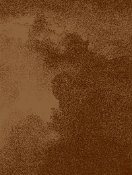 великолепная иллюстрация красочных грозовых облаков - sepia toned frame paper backgrounds stock illustrations