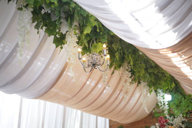 istock Beautiful Wedding Decoration with Flowers 1459171056