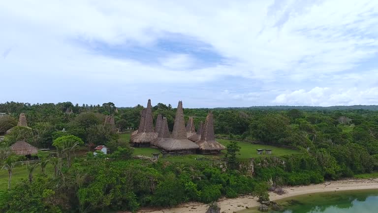 Ratenggaro - Sumbanese traditional village aerial view