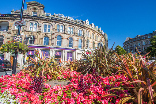 NatWest Bank at Harrogate in North Yorkshire, England. This is a commercial business.