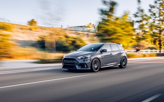 Seattle, WA, USA\nJanuary 22, 2023\nGrey Ford Focus RS parked showing the car
