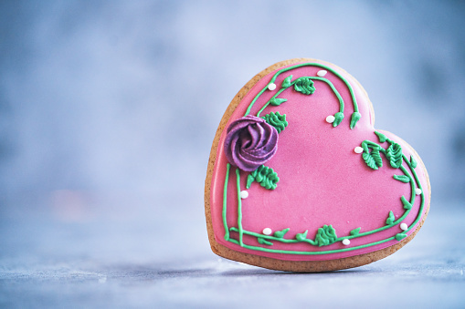 Beautiful Decorated Heart Shaped Cookies