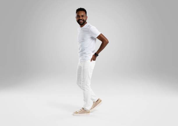 istock Handsome young african american guy posing in studio - isolated 1459176805