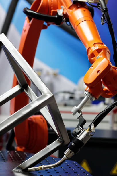 istock 6 axis industrial welding system with robotic arm 1459179735