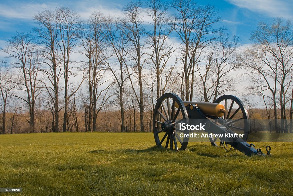 Cannon a Monocacy National Battlefield - Foto stock royalty-free di Campo di battaglia