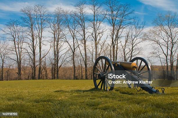 Cannon A Monocacy National Battlefield - Fotografie stock e altre immagini di Campo di battaglia - Campo di battaglia, Frederick, Guerra civile americana