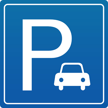 car parking sign board vector illustration