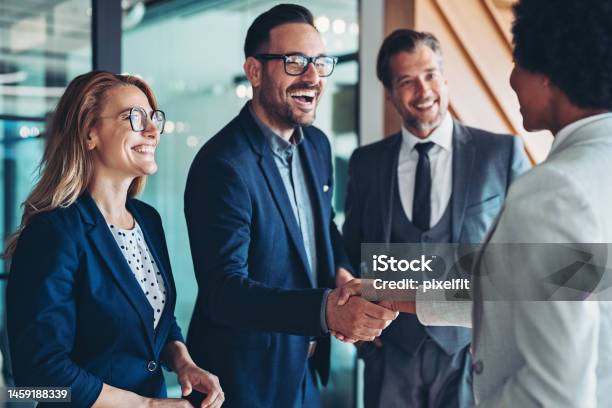 Finding New Partners Stock Photo - Download Image Now - Business, Handshake, Greeting