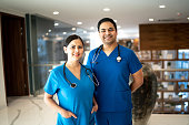 Portrait of nurse coworkers at hospital